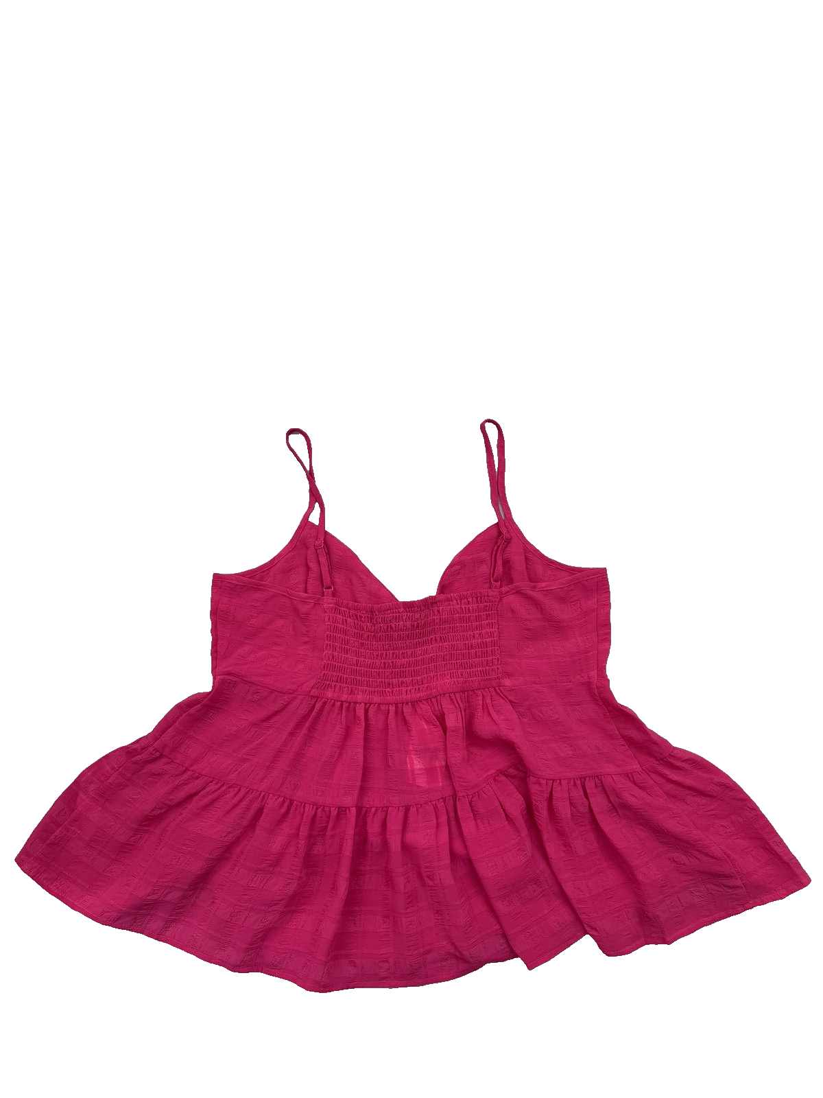 French Connection Pink Sleeveless V-Neck Tiered Camisole Top Size 10