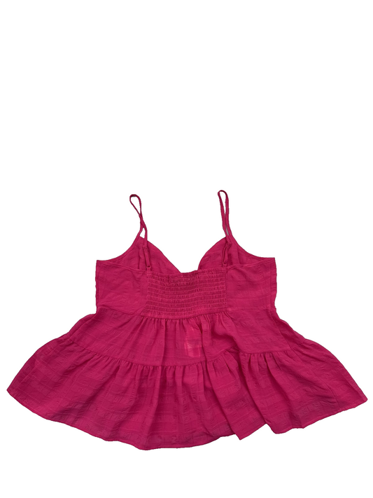 French Connection Women's Pink Tank Top – Size 10, Sleeveless, V-Neck