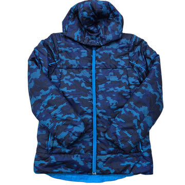 Adidas Kids Navy Blue Hooded Puffer Jacket Size 13-14A