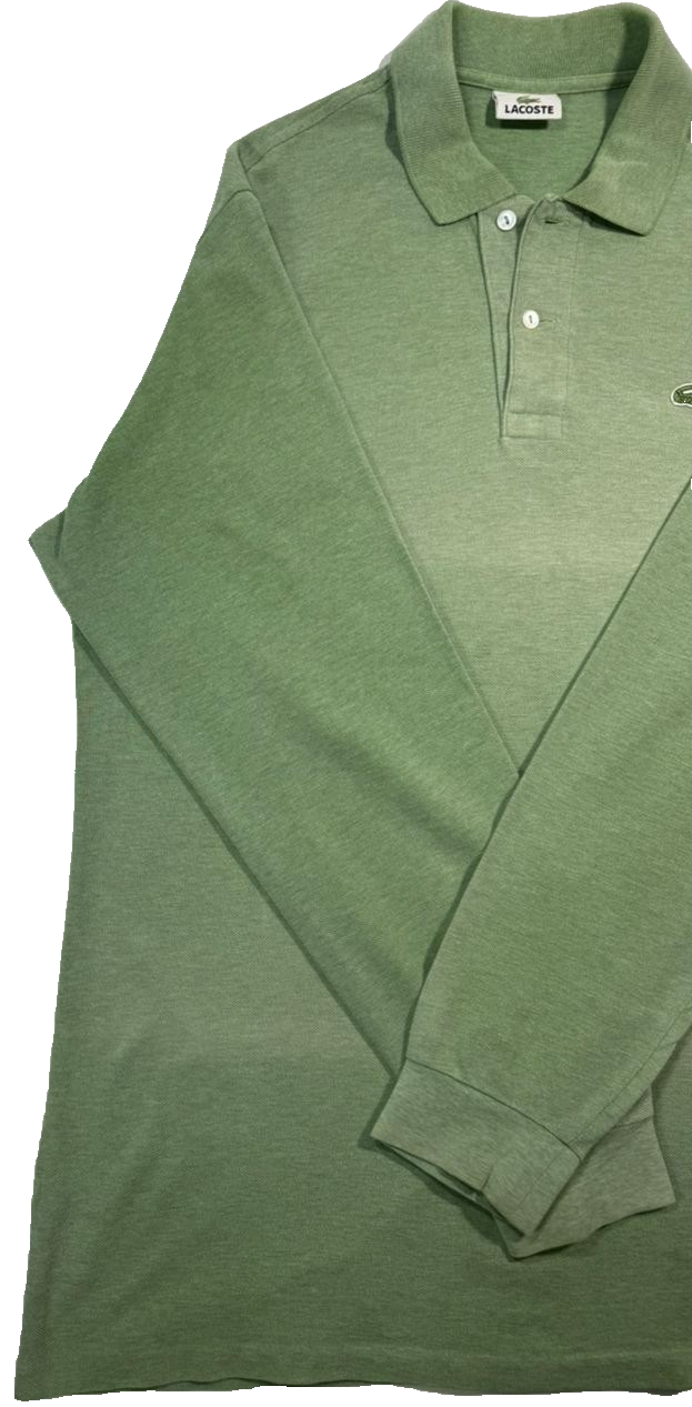Lacoste Men's Classic Long-Sleeved Pique Polo Shirt In Green - Size S