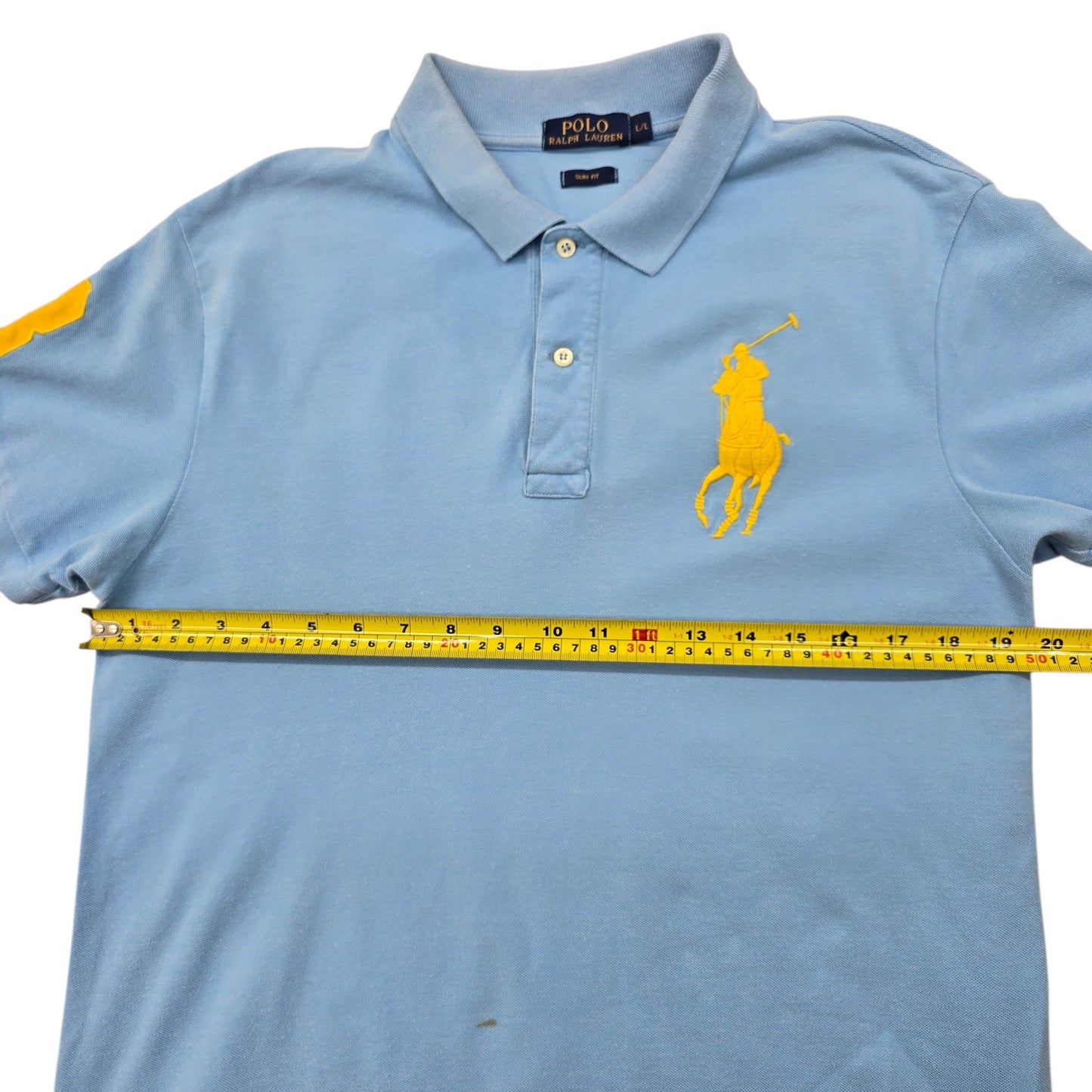 Polo Ralph Lauren Women's Light Blue Slim Fit Polo Size L