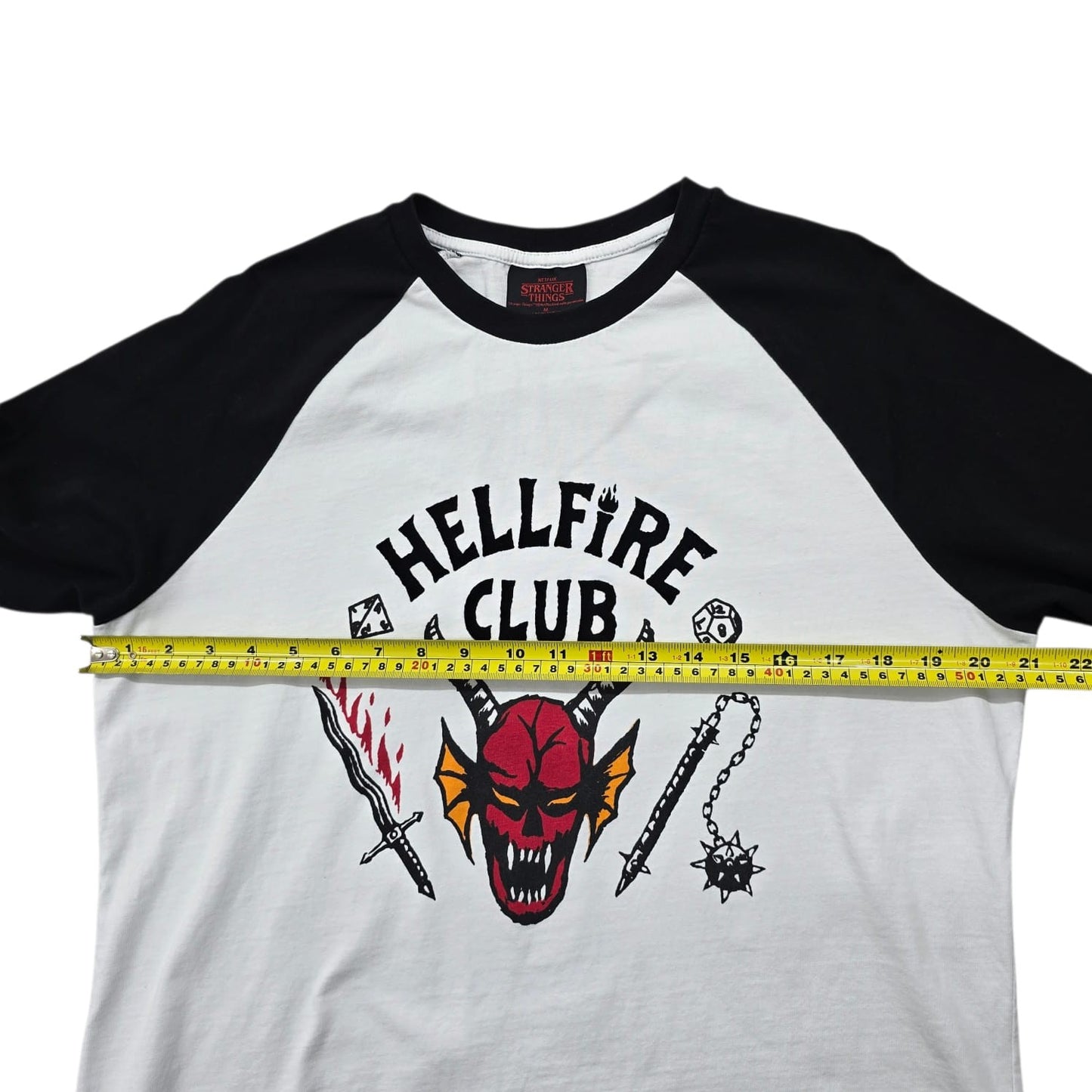 Netflix Stranger Things Hellfire Club White/Black Long Sleeve M