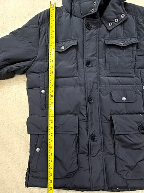 Champion Hooded Puffer Coat Men's XL Black Winter Long Zip