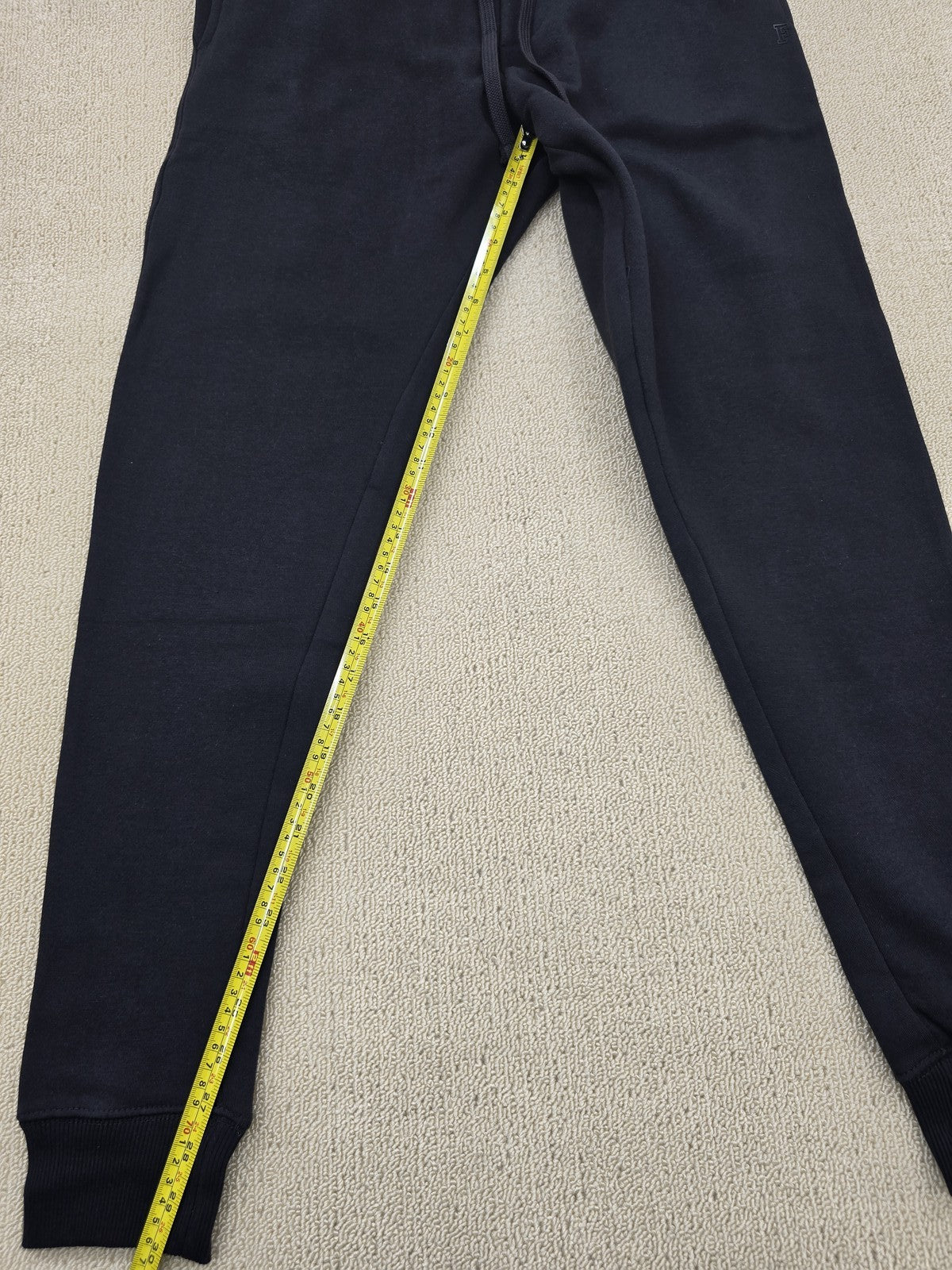 French Connection Black Cotton Blend Jogger Sweatpants M Long Inseam Men
