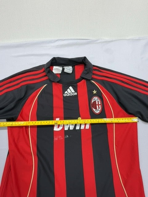 Adidas Men's Red Black ClimaCool Football Jersey Size M 2008 Striped