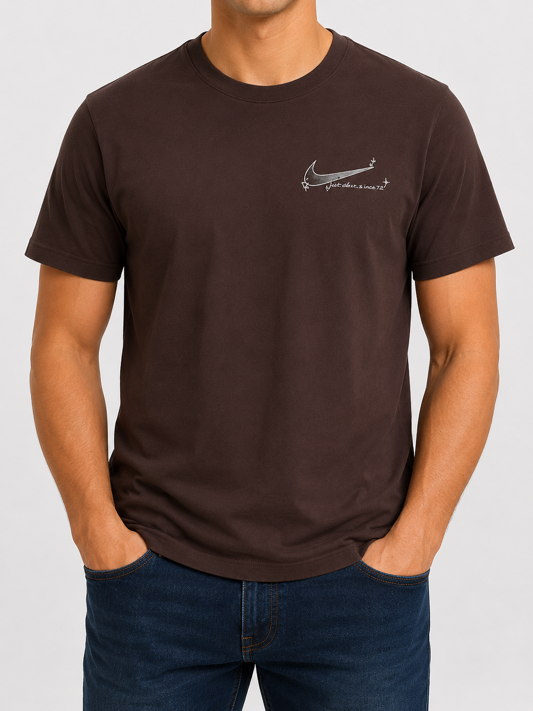 Nike Men Brown T-Shirt size L product image 1