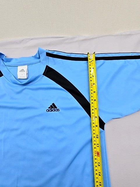 Adidas Men's Blue Soccer Jersey Size L Moisture-Wicking