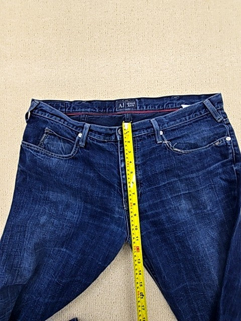 Armani Jeans Men's Blue Slim Fit Size 40x34 Waist 34" Inseam
