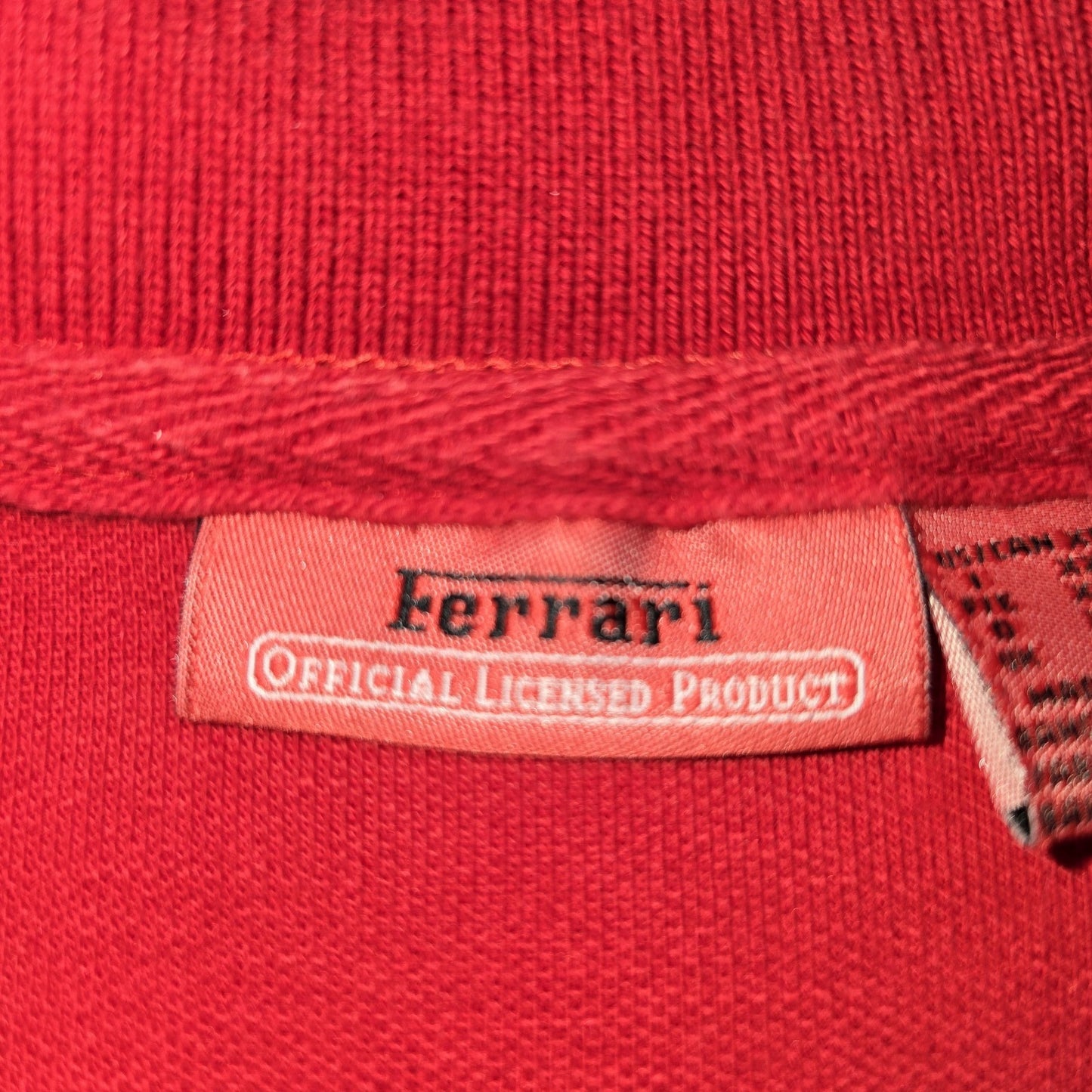 Ferrari Men Red Polo Pique Knit 3XL Button Placket Logo Patch Regular