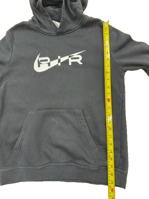 Nike Men's Gray Full Zip Fleece Hoodie XL Regular Nike Air
