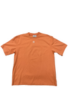 Adidas Men's Orange T-Shirt – Size S, Short Sleeve, Crew Neck