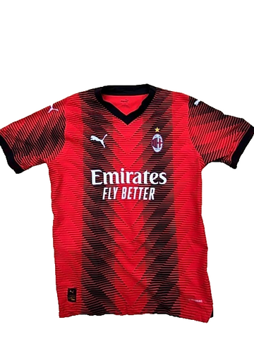 Puma Men's Red Black Flames Soccer Jersey Size M 2025 Ultraweave