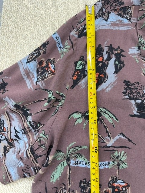 Harley-Davidson Men's Aloha Shirt XL Short Sleeve Rayon Multicolor