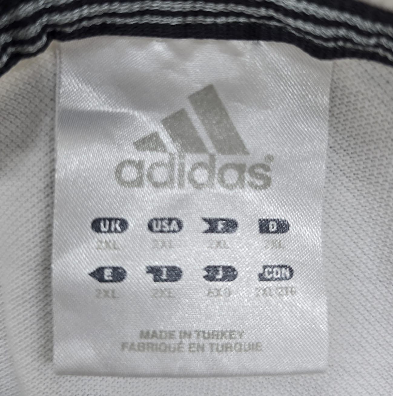 Adidas Men's White Stripe Polo Shirt Short Sleeve XL