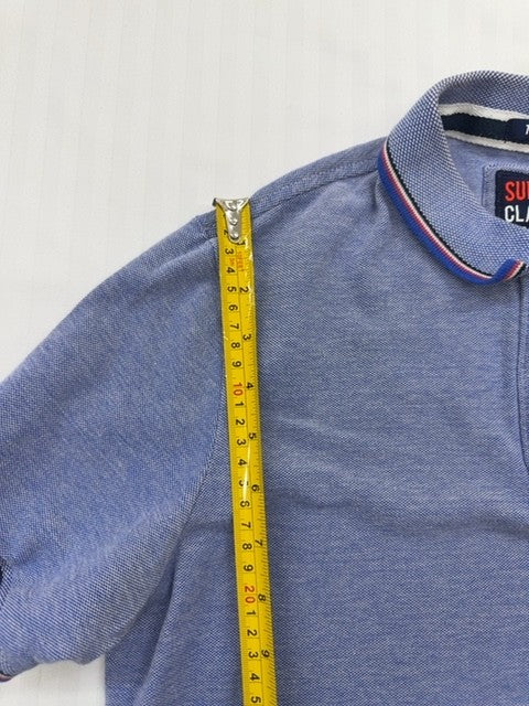 Superdry Poolside Polo M Royal Twist Cotton Pique Relaxed Fit