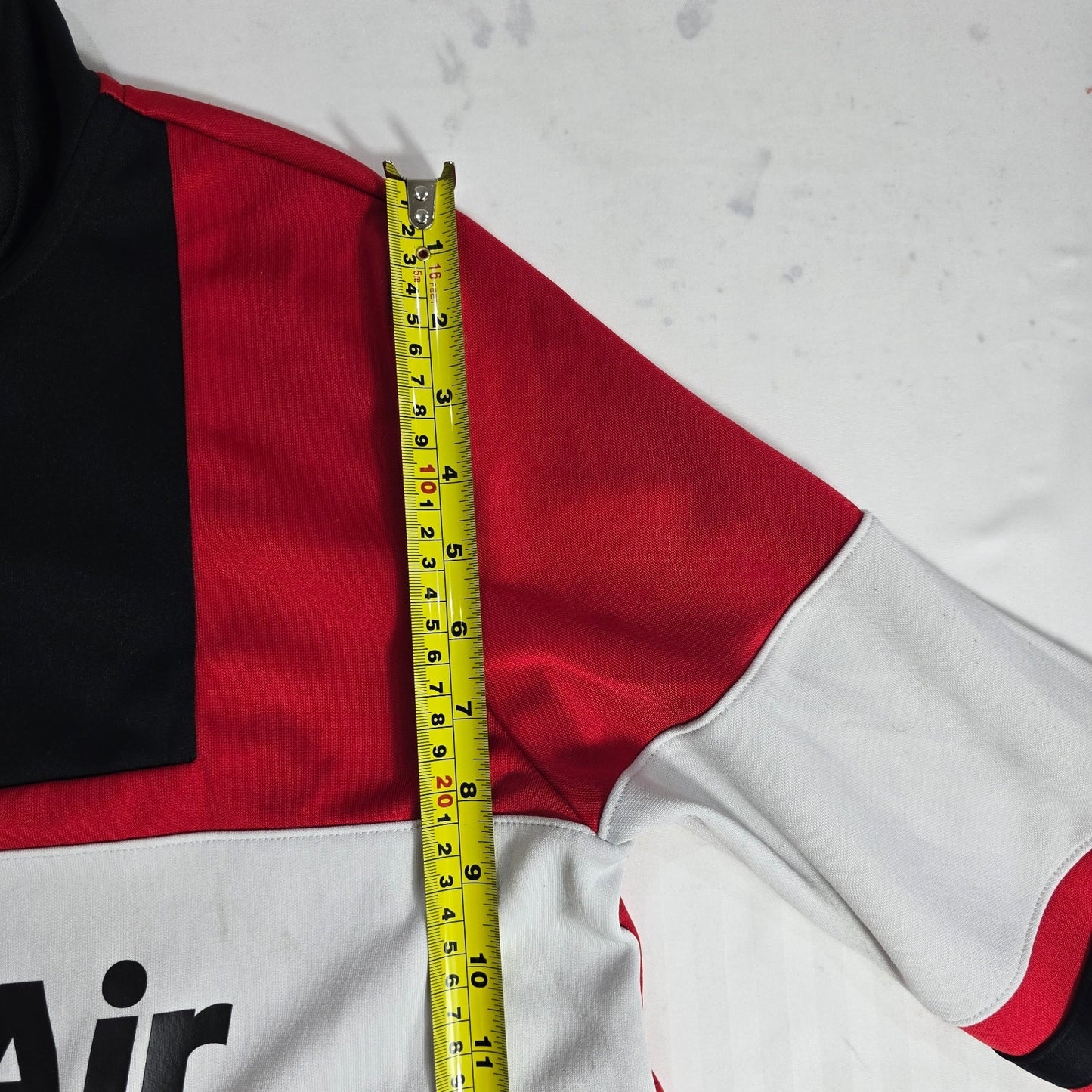 Nike Air Half Zip Sweatshirt Red Black White Pullover Athletic Top Medium