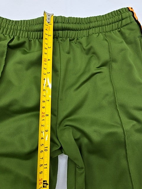 Kappa Men's Green Track Pants Small Side Stripes Tapered Polyester
