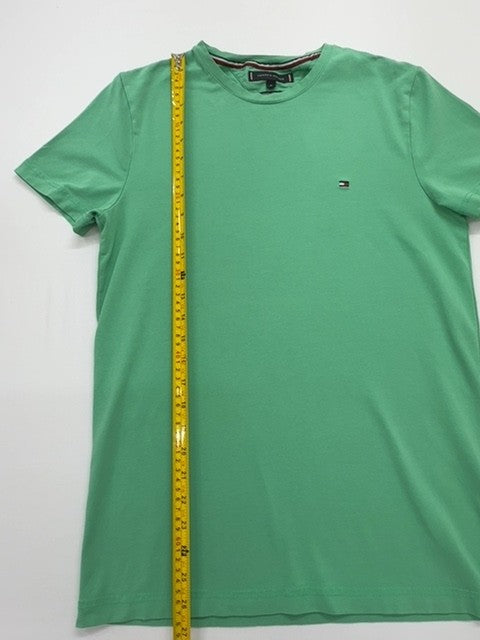 Tommy Hilfiger Men Green Slim Fit Organic Cotton Tee Shirt Size M
