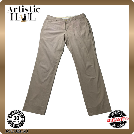 Giorgio Armani Men's Beige Pants – Size 42, Cotton – Ref CC0FB