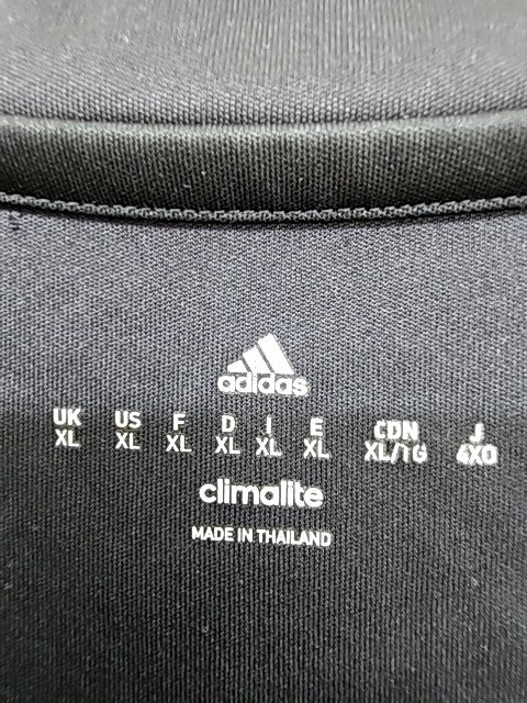 Adidas Men's Black Climalite Jersey XL Athletic Short Sleeve Crew Neck
