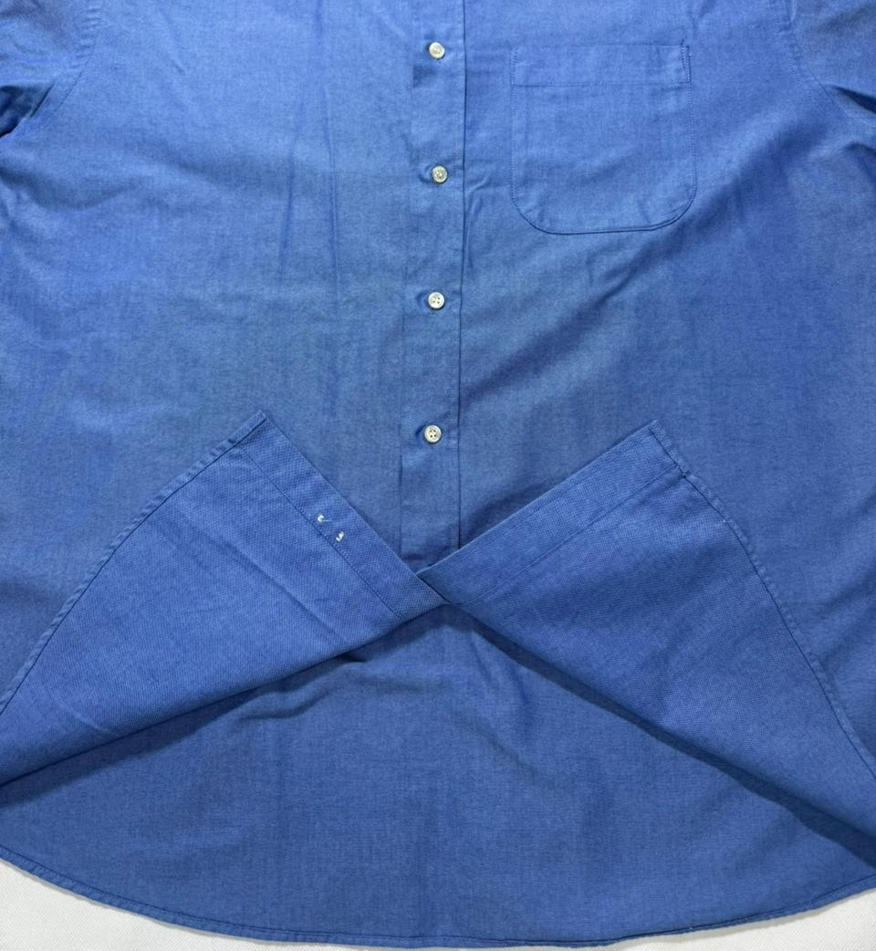 Men's Blue Oxford Weave Button-Up Dress Shirt - Size XL