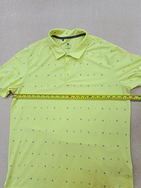 Adidas Men's Yellow Primegreen Golf Polo Shirt XXL Short Sleeve