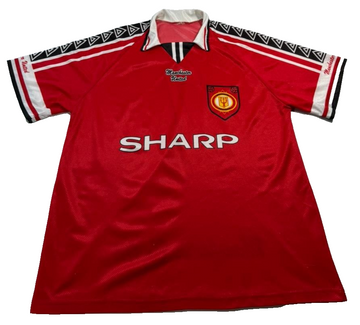 Vintage Manchester United 1998-2000 Red Home Football Shirt - Size L