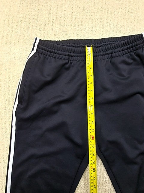 Adidas Unisex Black 3-Stripes Track Pants Size L