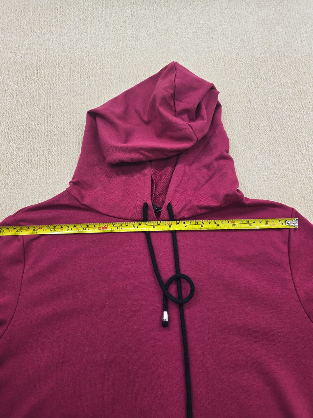 Tiana B Magenta Hoodie Dress M Long Sleeve Stripe Pocket Women