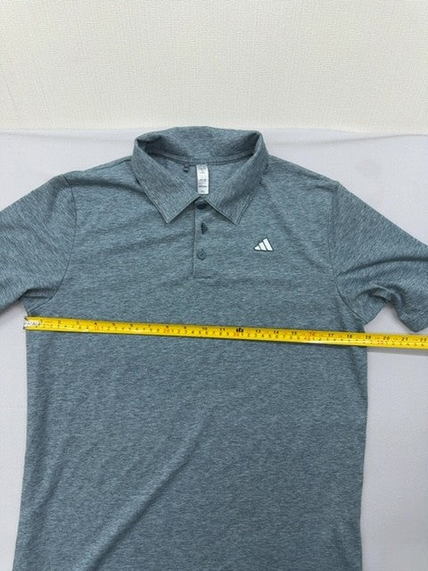Adidas Men's XL Grey Short Sleeve Polo Button Relax Fit
