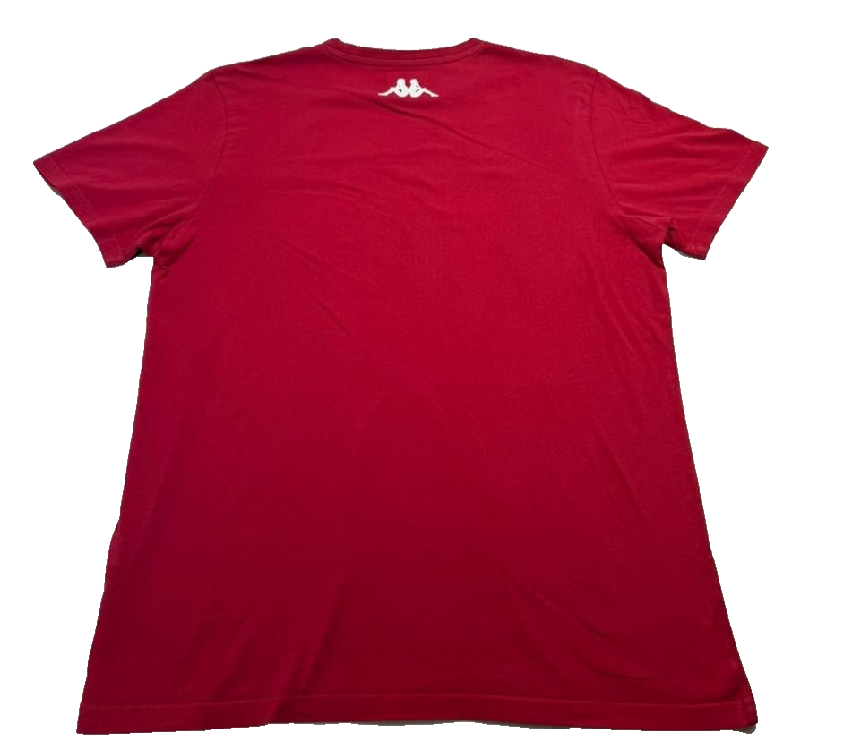 Kappa Men�S Red A.S. Bari Soccer T-Shirt Embroidered Omini Logo Size L