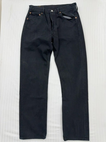 Levi's Men's Navy Blue 501 Original Straight Jeans W33 L32 Vintage