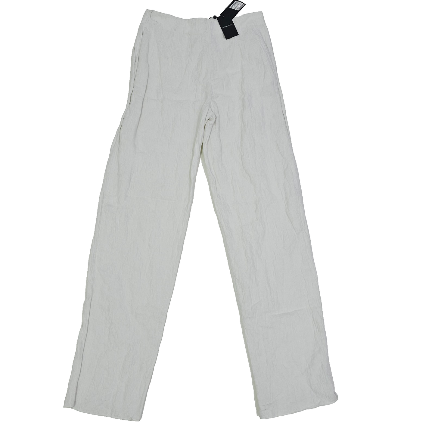 Giorgio Armani Cotton-Blend Straight Unhemmed With Single Pleats Pants 44 BNWT