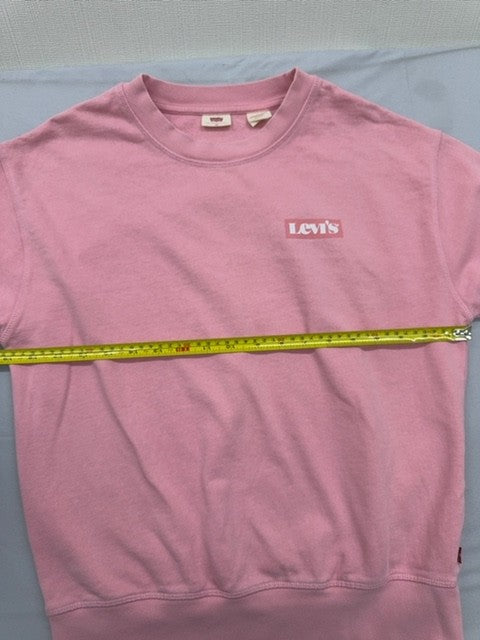 Levi's Pink Crewneck Fleece Sweatshirt XS Women Long Sleeve