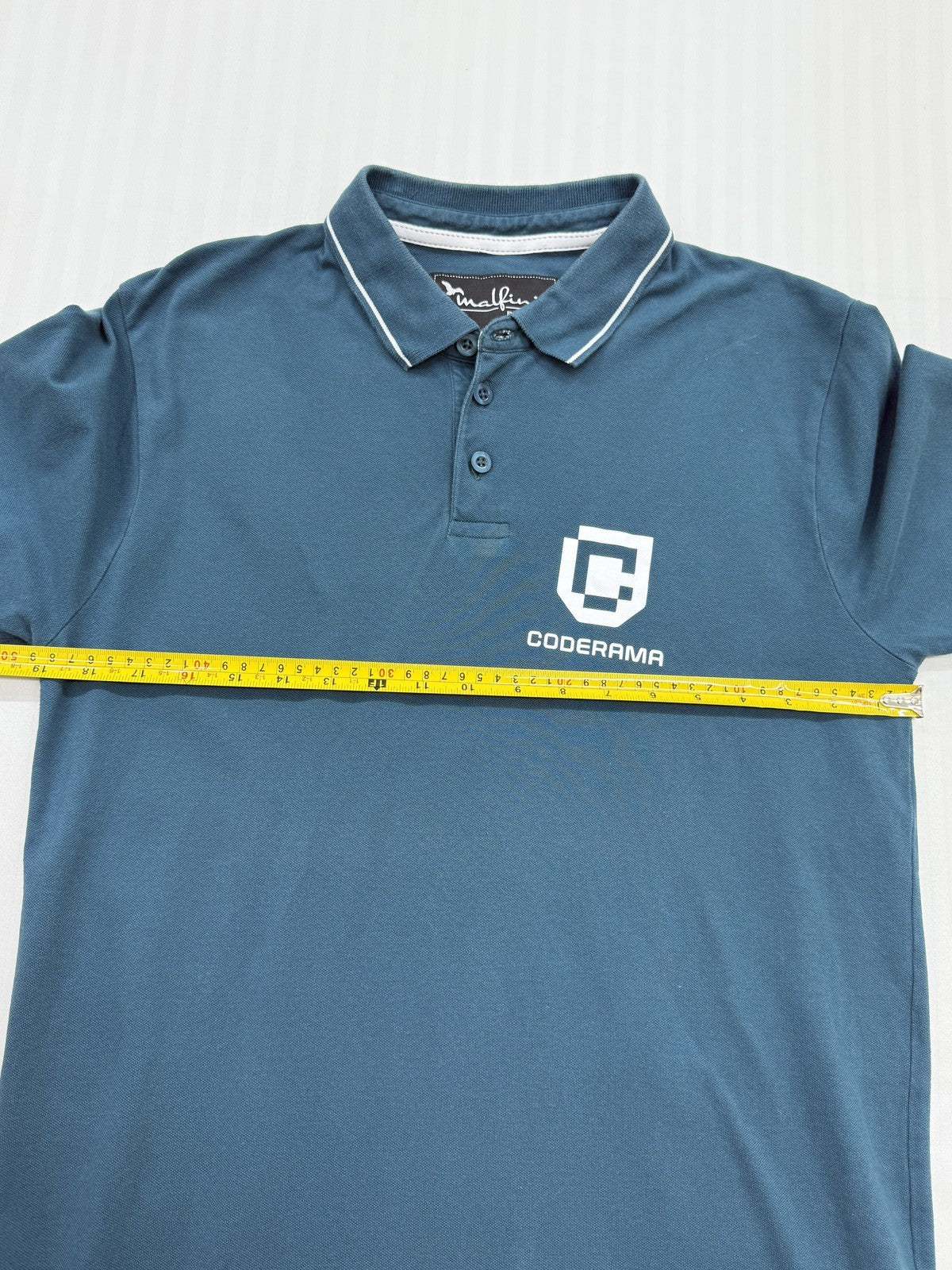 Malfini Men's M Dark Teal Cotton Polo Short Sleeve Embroidered Logo