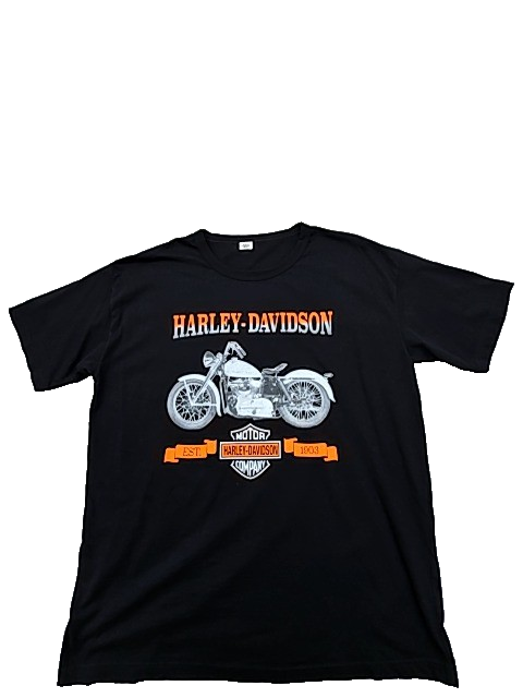 Harley-Davidson Men's Black Motorcycle T-Shirt XXL Short Sleeve Crew Neck