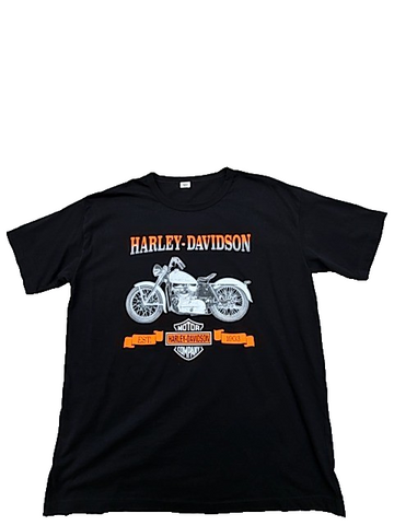 Harley-Davidson Men's Black Motorcycle T-Shirt XXL Short Sleeve Crew Neck