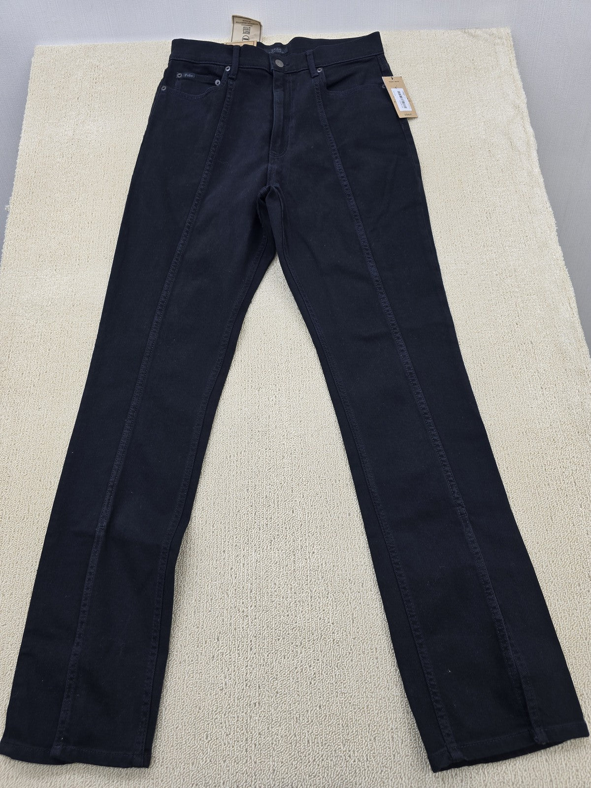 Polo Ralph Lauren Black Straight Leg Women's Jeans 30R 30" Inseam Mid Rise
