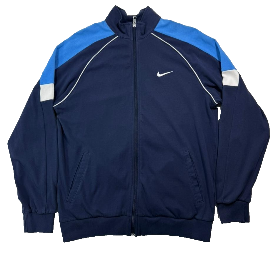 Men's Nike Track Jacket With A Blue And Navy Blue Color - XL