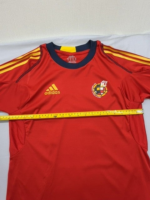 Adidas Men's Red Soccer Jersey Climacool Short Sleeve Crewneck