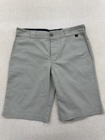 Dickies Khaki Relaxed Fit Work Shorts Multi-Pocket Wrinkle-Resistant