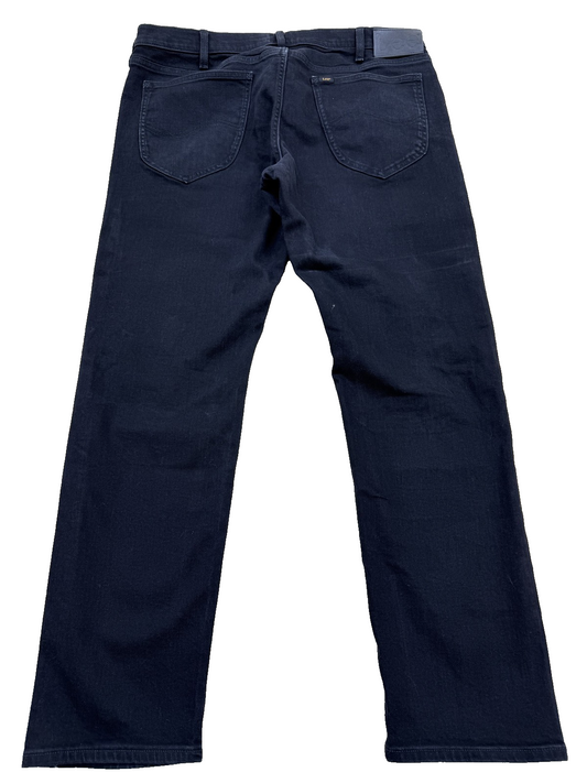 Lee Men's Black Straight Jeans W36 L32 Daren Regular Fit