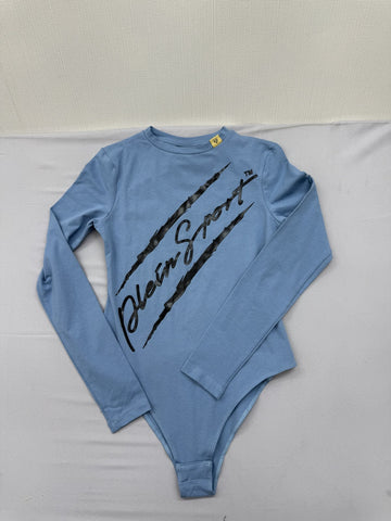 Plein Sport Women's Sky Blue Long Sleeve Quick-Dry Bodysuit S