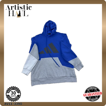Adidas Unisex Blue Colorblock Primegreen Hoodie Size L