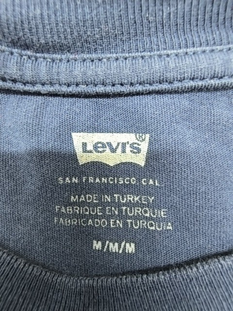 Levi's Men's Navy Logo T-Shirt Size M Regular Crew Neck