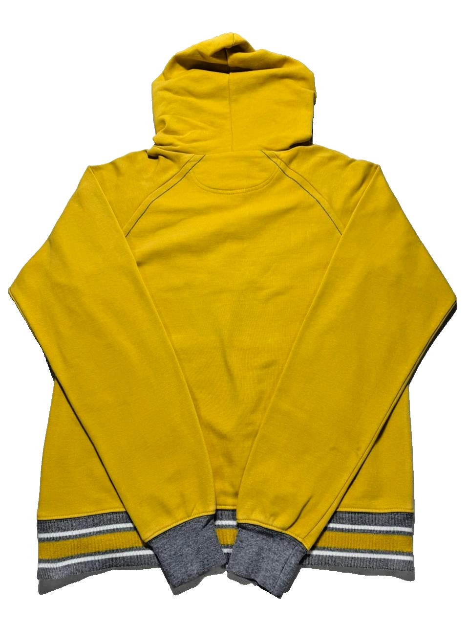 Champion Yellow Reverse Weave Drop Shoulder Pullover Men'S Hoodie - Size S