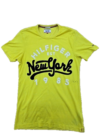 Tommy Hilfiger Yellow Crew Neck Short Sleeve T-Shirt Men S