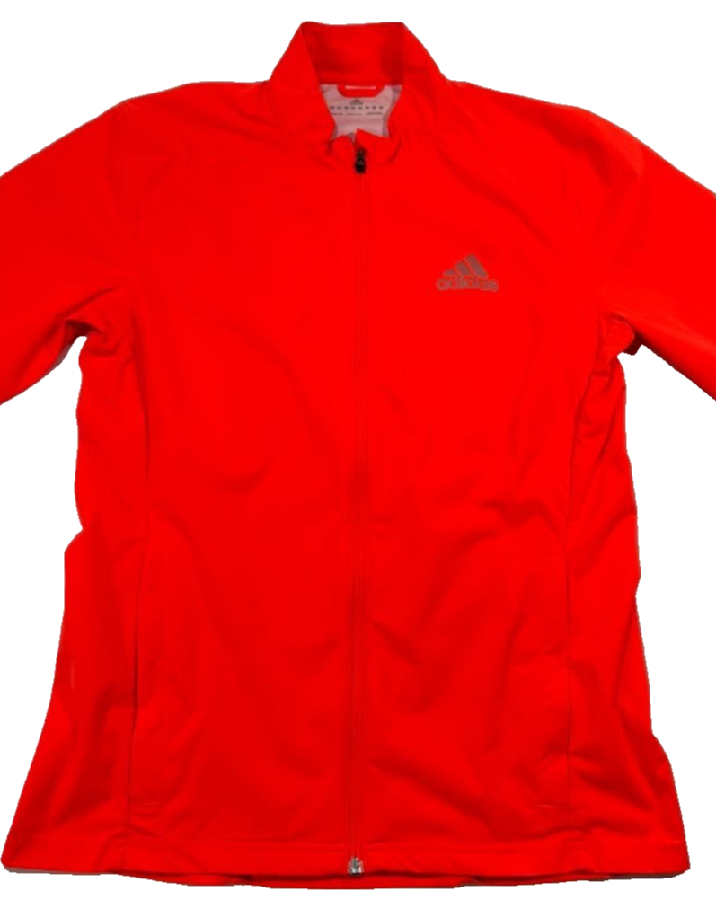 Adidas Men's Neon Orange Climalite Full Zip Running Jacket Size S
