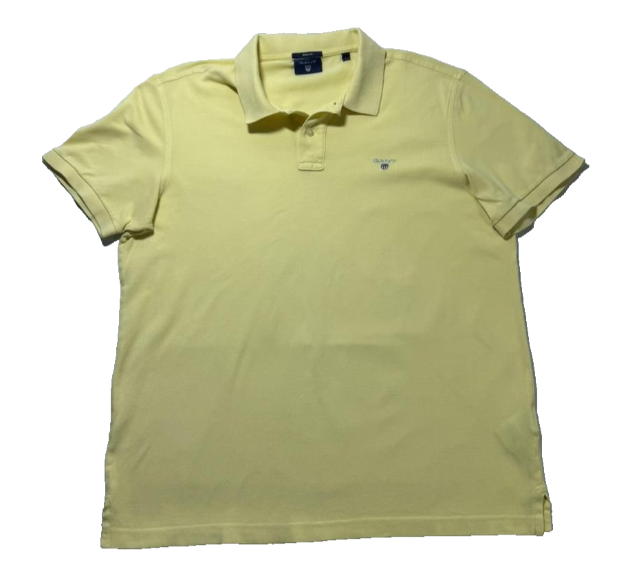 Gant Men's Regular Fit Pique Polo Shirt Yellow Size L