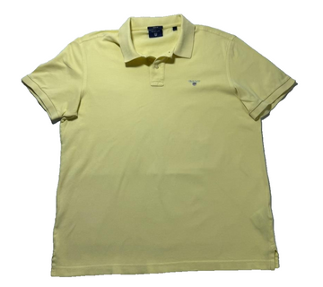 Gant Men's Regular Fit Pique Polo Shirt Yellow Size L